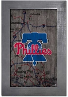 Philadelphia Phillies City Map Sign