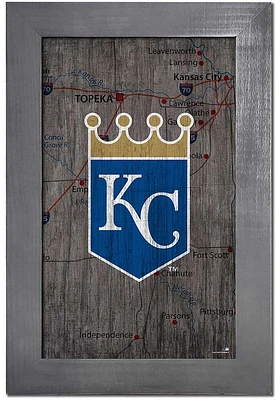 Kansas City Royals City Map Sign - Blue