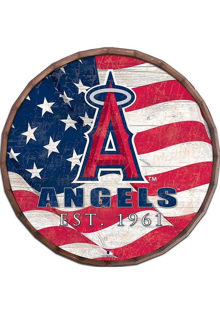 Los Angeles Angels Flag Inch Barrel Top Sign