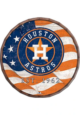 Houston Astros Flag Inch Barrel Top Sign