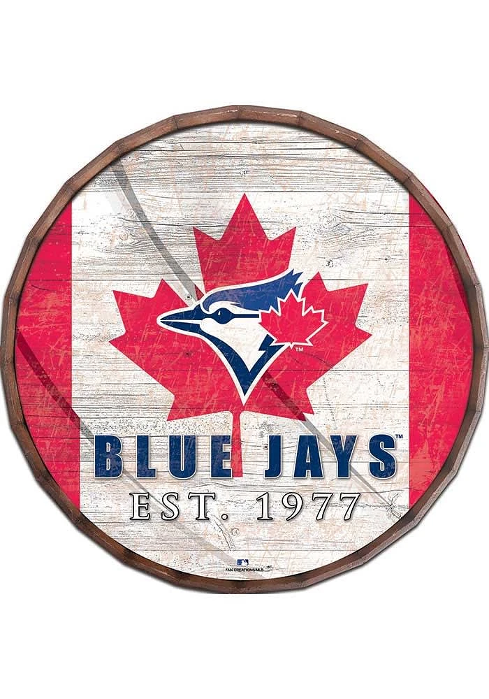 Toronto Blue Jays Flag Inch Barrel Top Sign