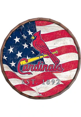 St Louis Cardinals Flag Inch Barrel Top Sign