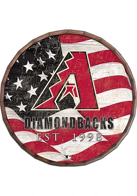 Arizona Diamondbacks Flag Inch Barrel Top Sign
