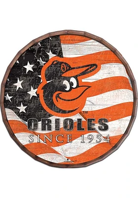 Baltimore Orioles Flag Inch Barrel Top Sign
