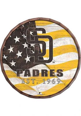 San Diego Padres Flag Inch Barrel Top Sign