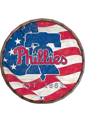 Philadelphia Phillies Flag Inch Barrel Top Sign