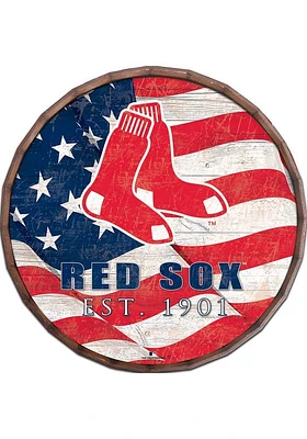 Boston Red Sox Flag Inch Barrel Top Sign