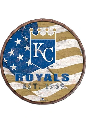 Kansas City Royals Flag Inch Barrel Top Sign