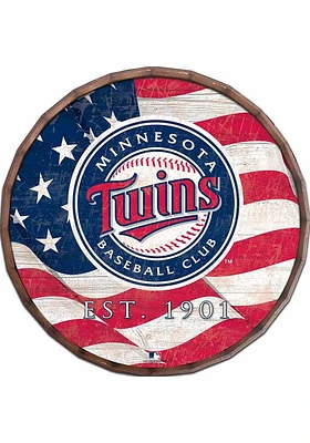Minnesota Twins Flag Inch Barrel Top Sign
