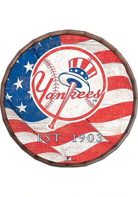 New York Yankees Flag Inch Barrel Top Sign