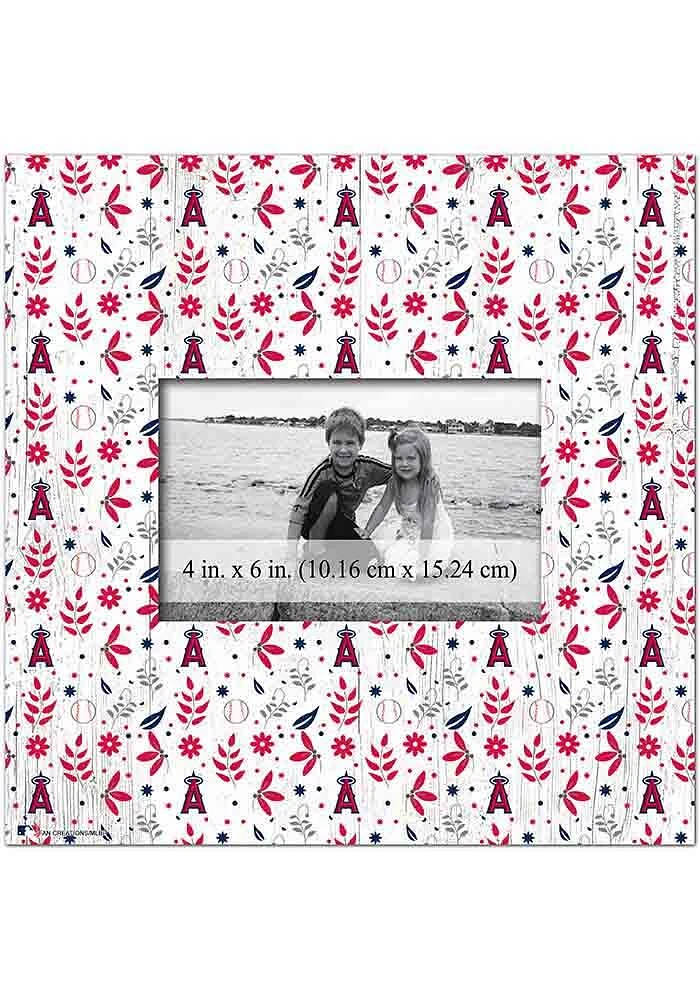 Los Angeles Angels Floral Pattern Picture Frame