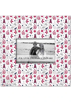Los Angeles Angels Floral Pattern Picture Frame