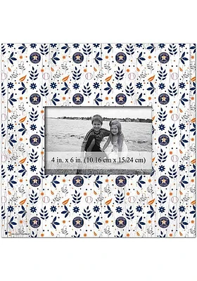 Houston Astros Floral Pattern Picture Frame