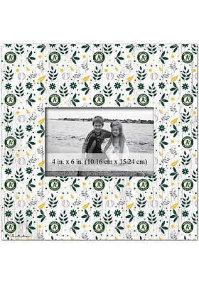 Oakland Athletics Floral Pattern Picture Frame