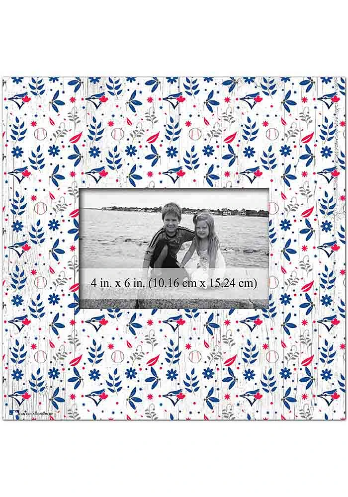 Toronto Blue Jays Floral Pattern Picture Frame