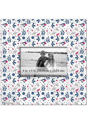 Toronto Blue Jays Floral Pattern Picture Frame