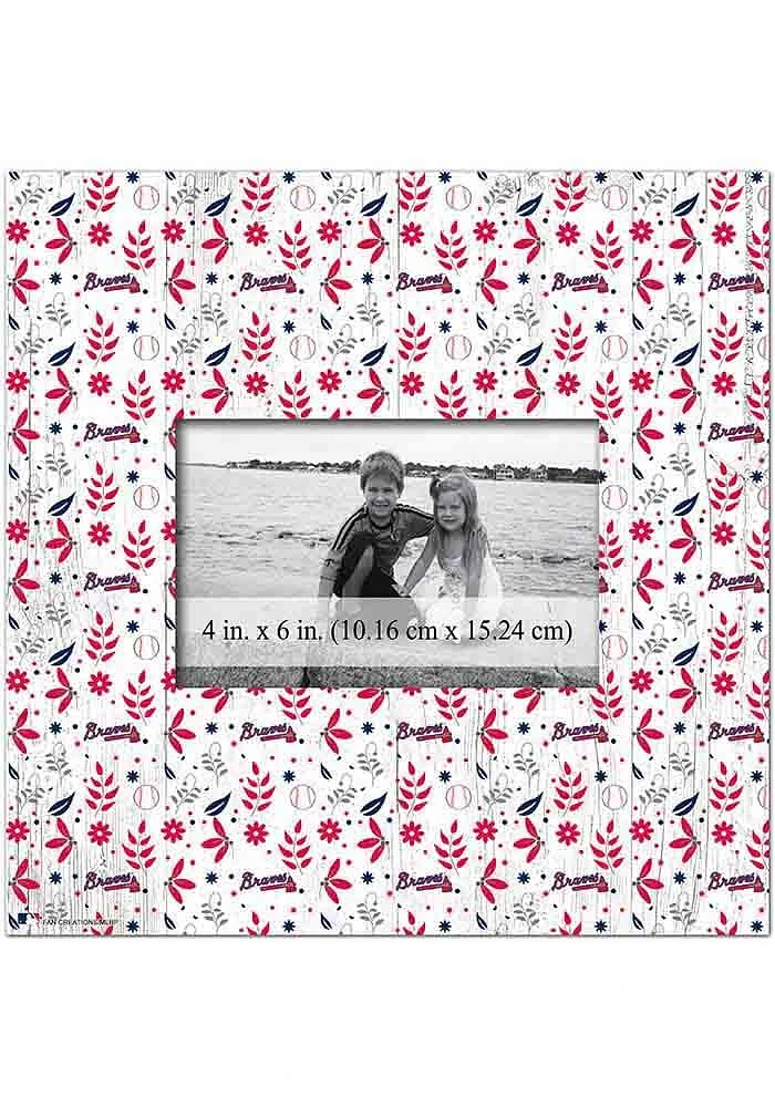 Atlanta Braves Floral Pattern Picture Frame