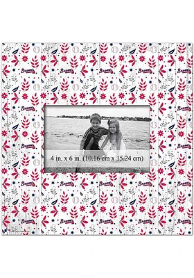 Atlanta Braves Floral Pattern Picture Frame