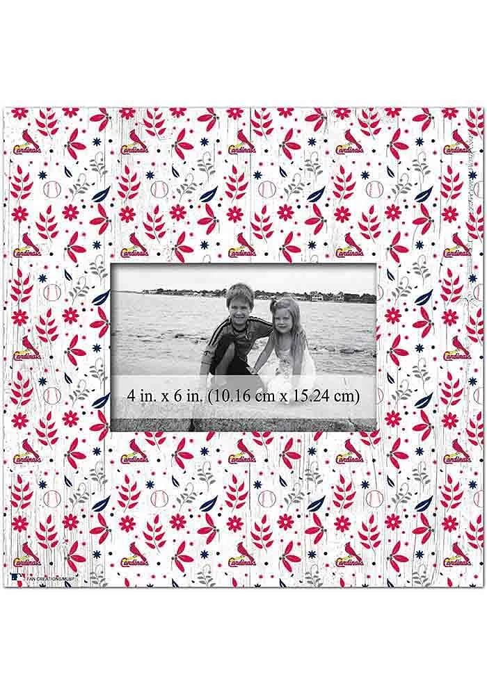 St Louis Cardinals Floral Pattern Picture Frame