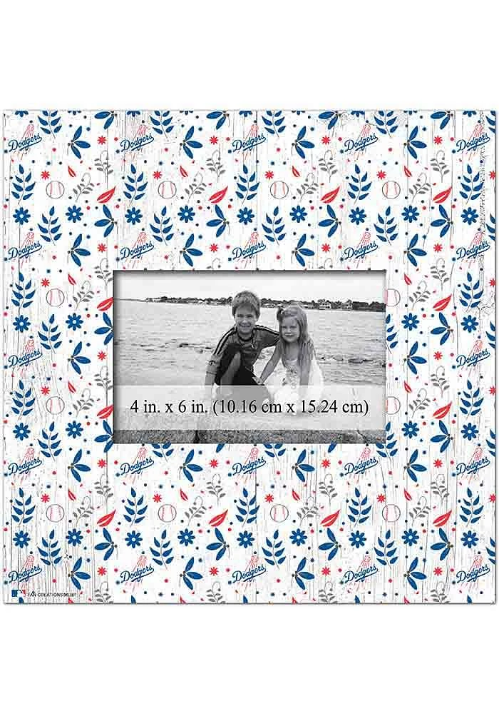 Los Angeles Dodgers Floral Pattern Picture Frame