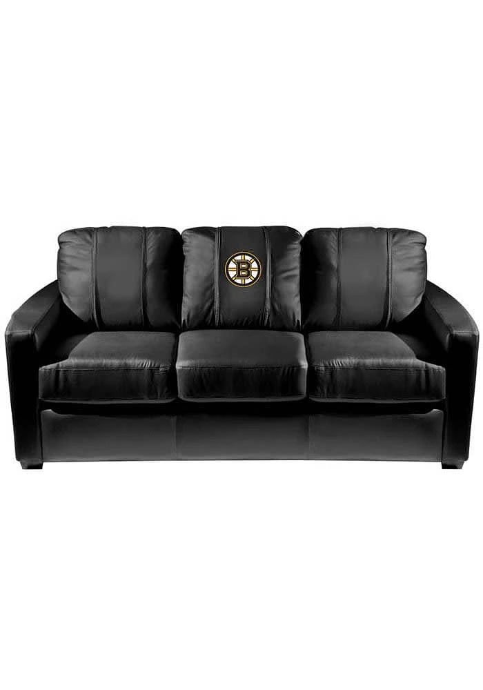 Boston Bruins Faux Leather Sofa - Black