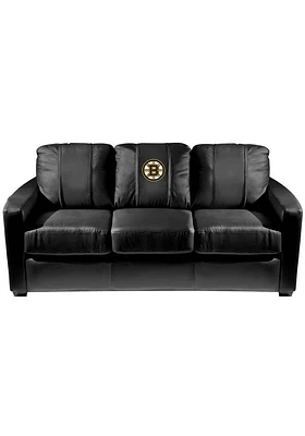Boston Bruins Faux Leather Sofa - Black