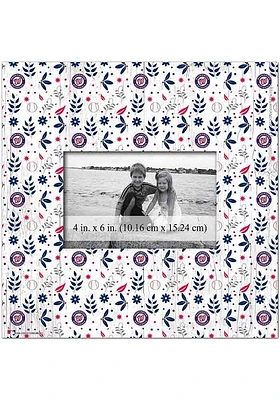 Washington Nationals Floral Pattern Picture Frame