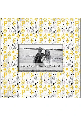 Pittsburgh Pirates Floral Pattern Picture Frame