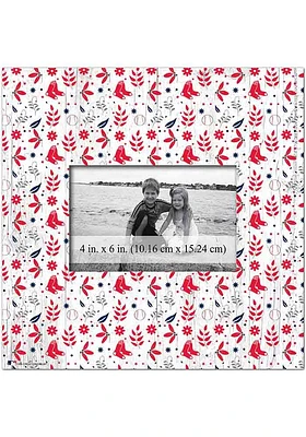 Boston Red Sox Floral Pattern Picture Frame