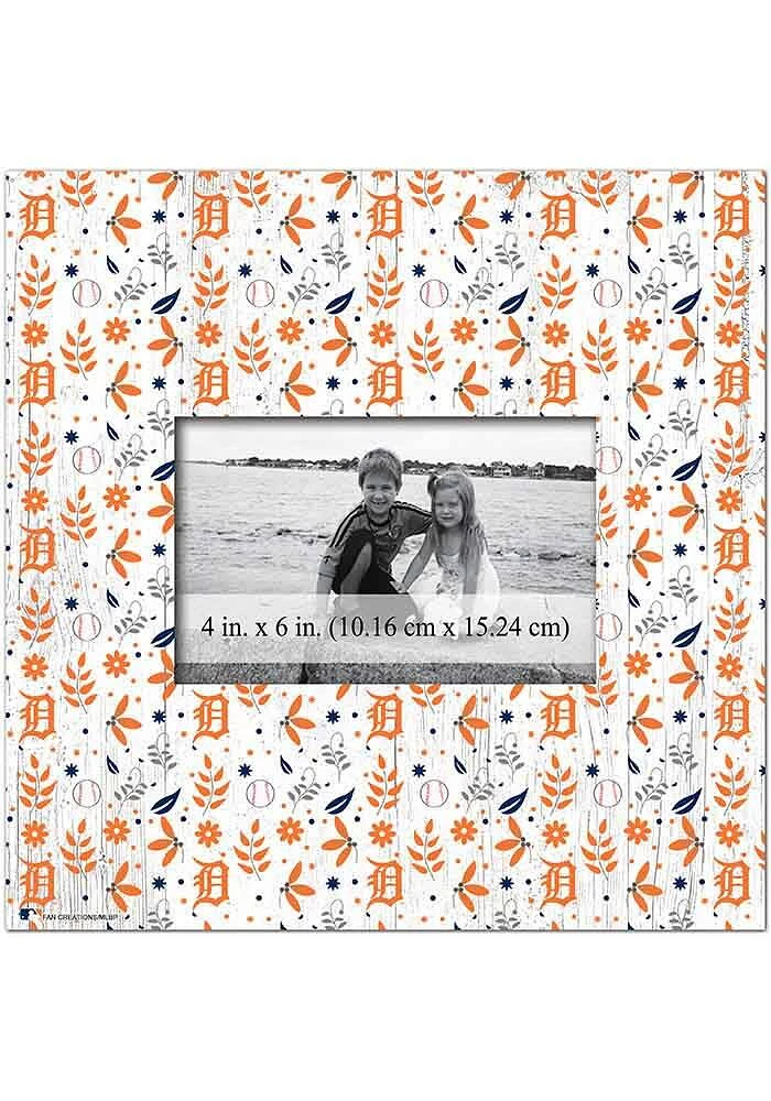 Detroit Tigers Floral Pattern Picture Frame