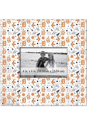 Detroit Tigers Floral Pattern Picture Frame