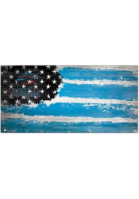 Miami Marlins Flag 6x12 Sign