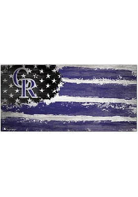 Colorado Rockies Flag 6x12 Sign