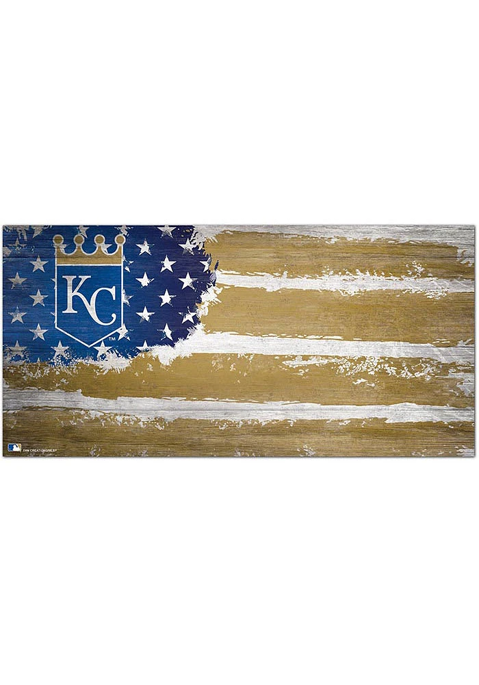 Kansas City Royals Flag 6x12 Sign - Blue