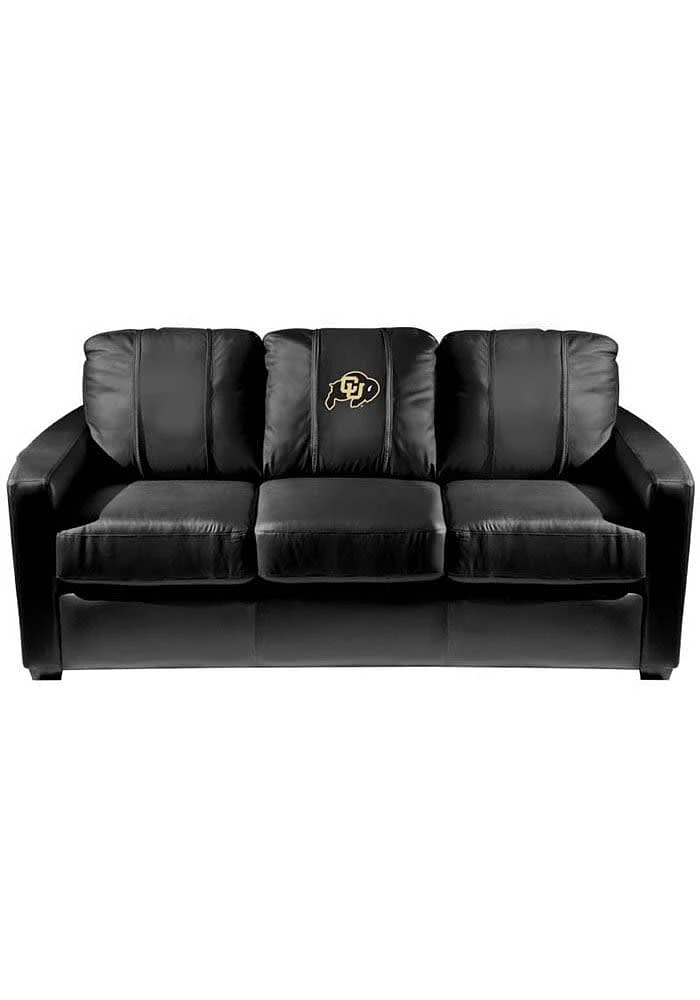 Colorado Buffaloes Faux Leather Sofa - Black