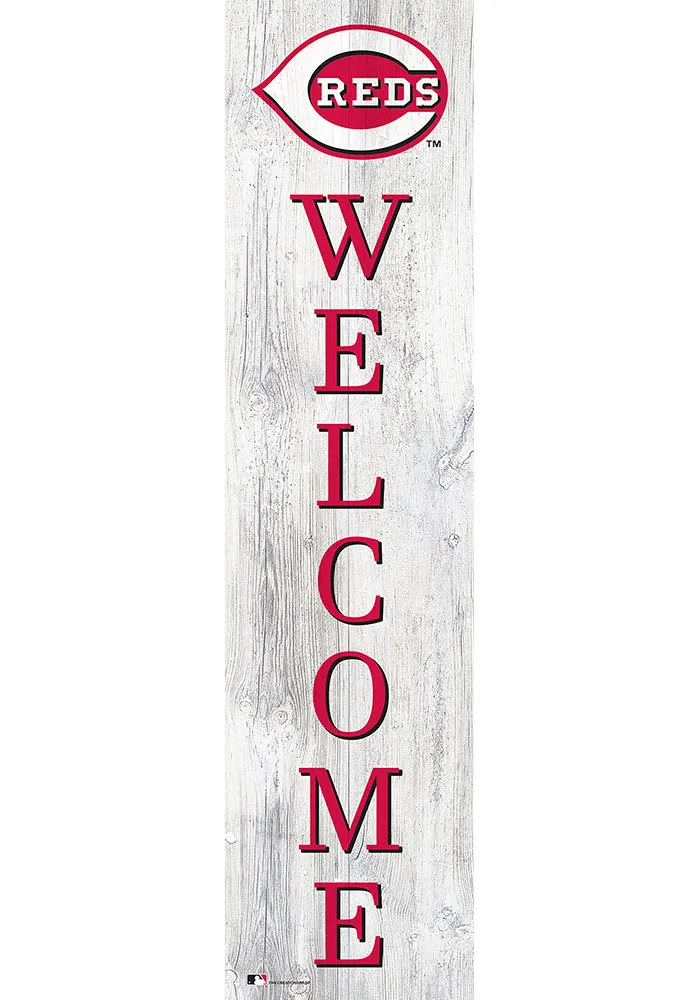 Cincinnati Reds Inch Welcome Leaner Sign