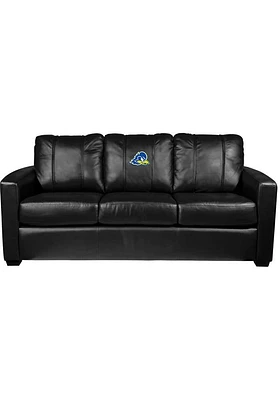 Delaware Fightin' Blue Hens Faux Leather Sofa - Black