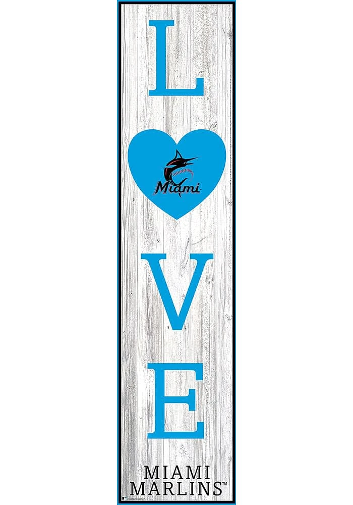 Miami Marlins 48 Inch Love Leaner Sign
