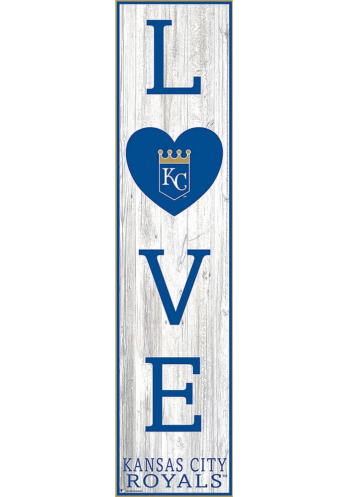 Kansas City Royals 48 Inch Love Leaner Sign - Blue