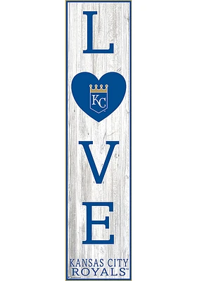 Kansas City Royals 48 Inch Love Leaner Sign - Blue