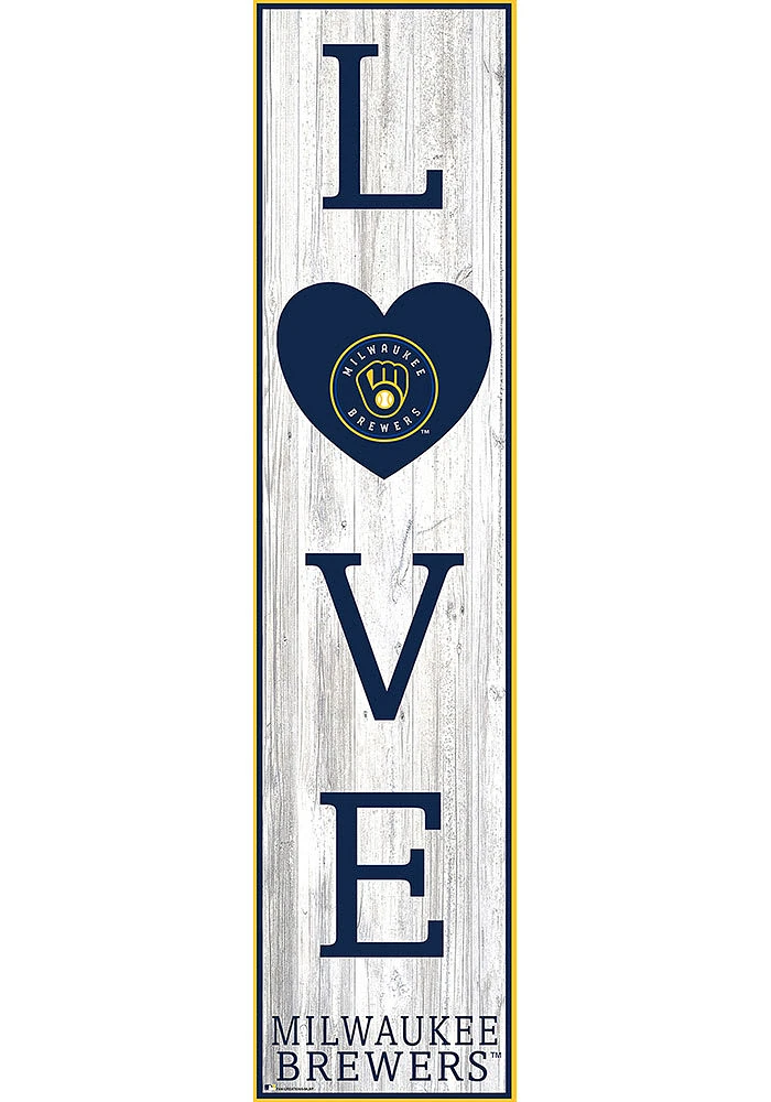 Milwaukee Brewers Inch Love Leaner Sign