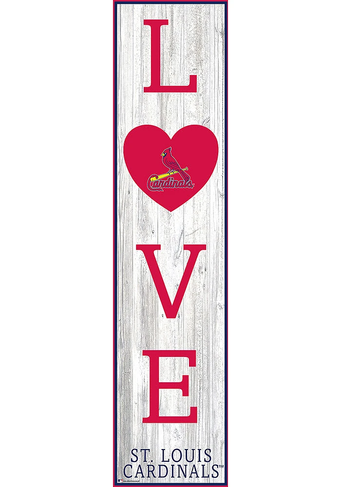 St Louis Cardinals 24 Inch Love Leaner Sign - Red