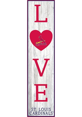 St Louis Cardinals 24 Inch Love Leaner Sign - Red