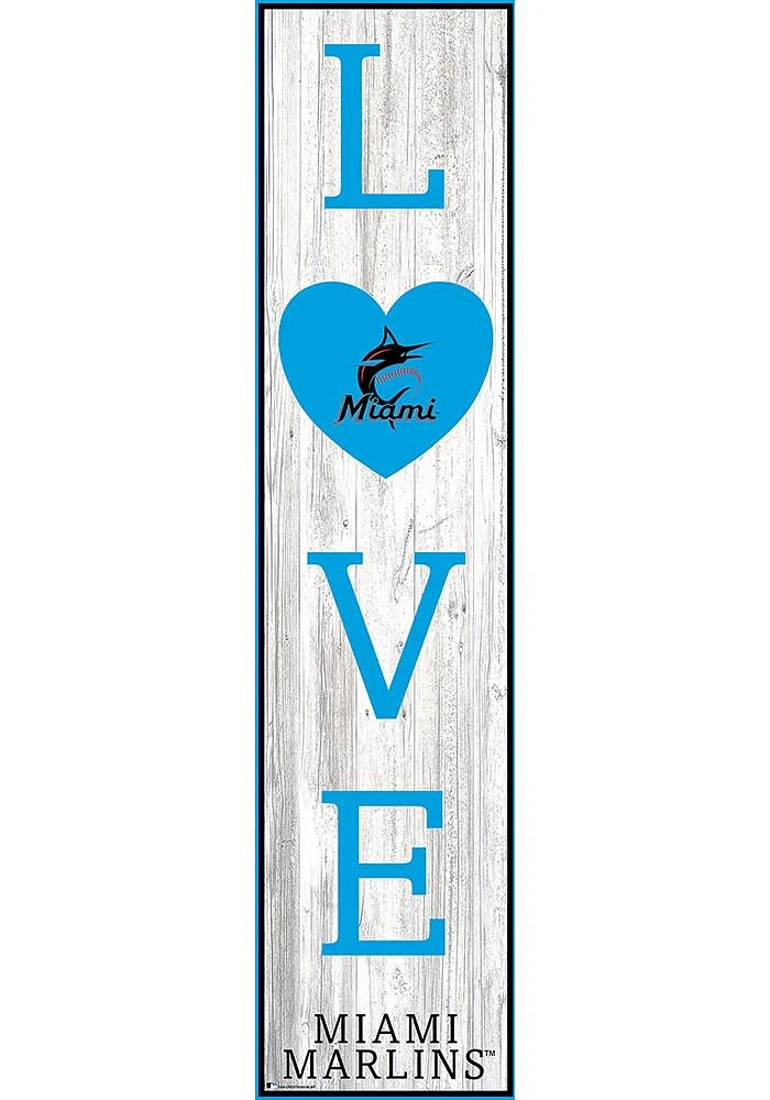 Miami Marlins 24 Inch Love Leaner Sign