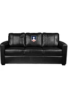 Black Illinois Fighting Illini Faux Leather Sofa