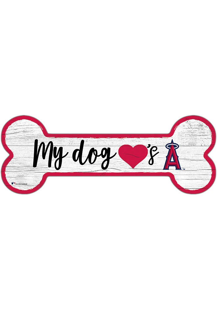 Los Angeles Angels Dog Bone 6x12 Sign