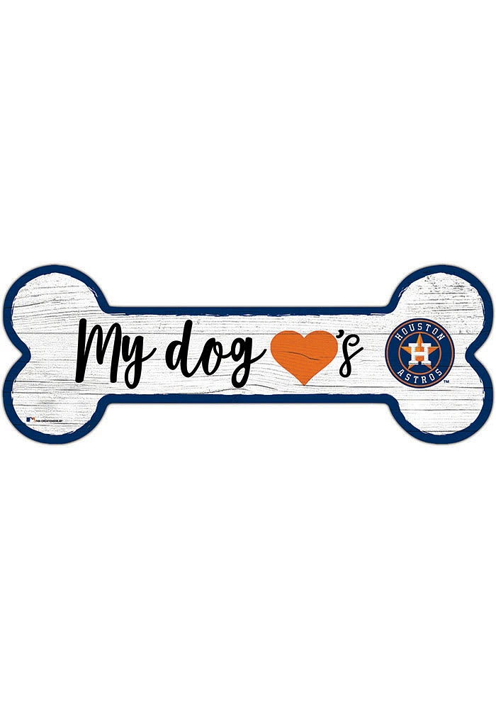 Houston Astros Dog Bone 6x12 Sign