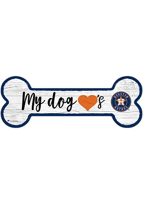 Houston Astros Dog Bone 6x12 Sign
