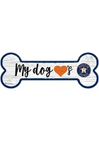 Houston Astros Dog Bone 6x12 Sign