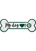 Oakland Athletics Dog Bone 6x12 Sign